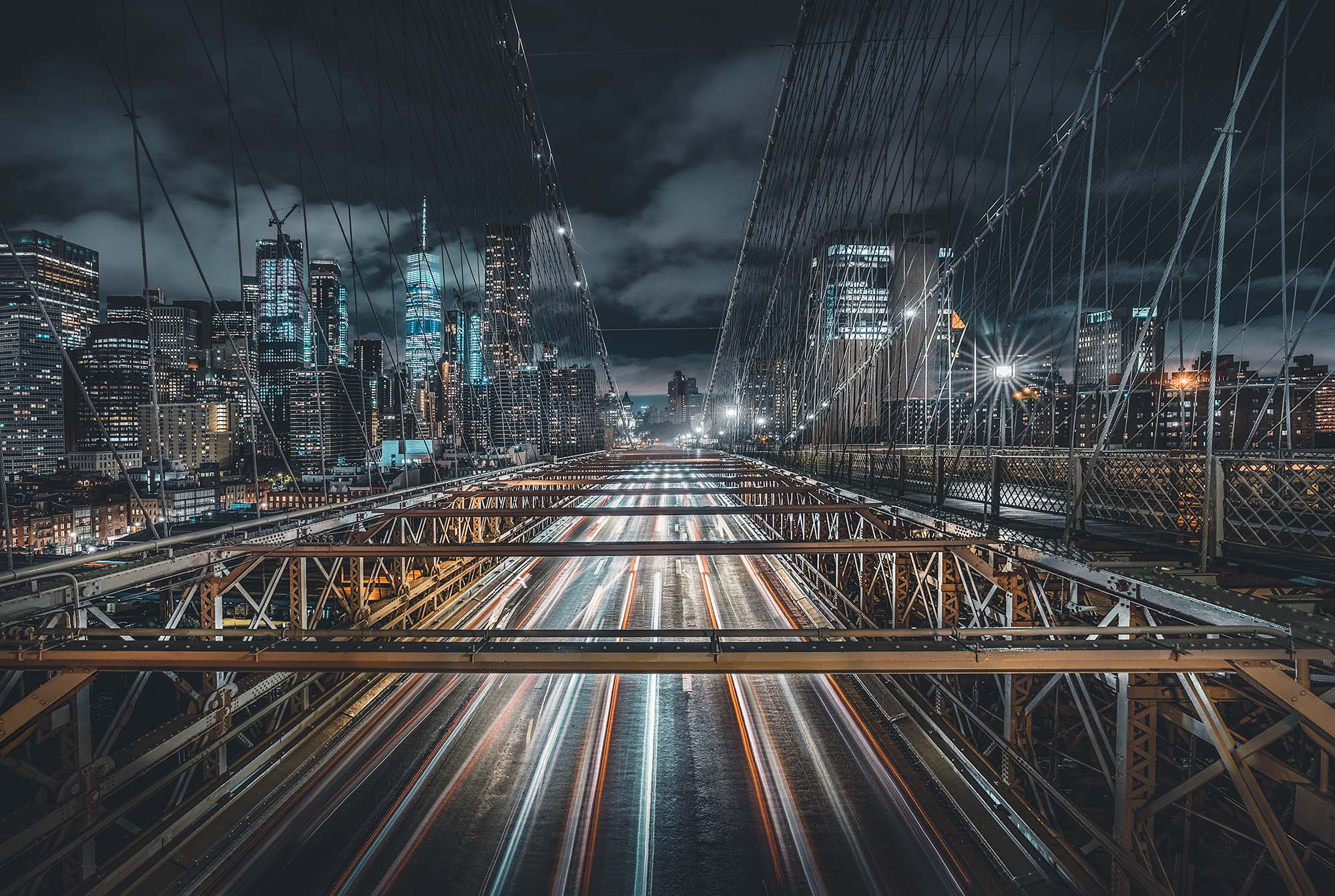 NY Brooklyn Bridge Night